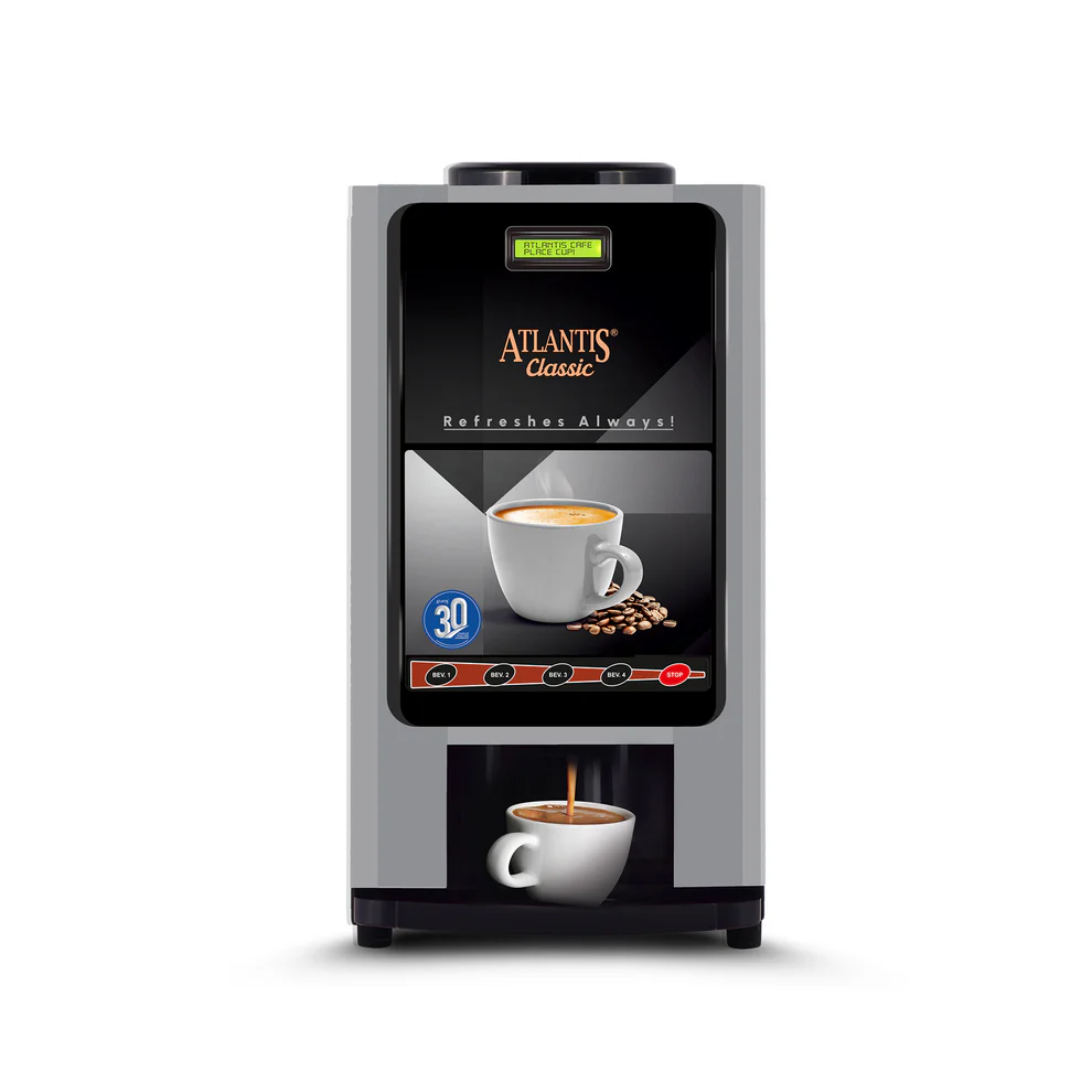 ATLANTIS CLASSIC 4 Lane Tea & Coffee Vending Machine 3 Ltrs hot Tank