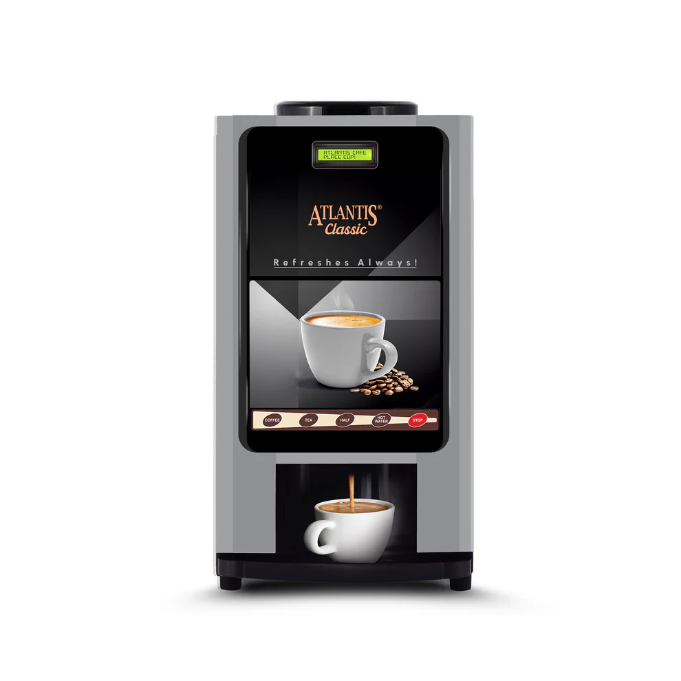 ATLANTIS CLASSIC 2-Lane Tea and Coffee Vending Machine 2 Ltrs hot Tank