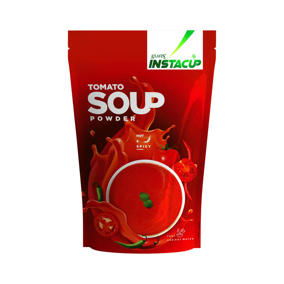 ATLANTIS INSTACUP Hot & Spicy Tomato Soup Premix | 500g | designed for Making Soup in a Vending Machine